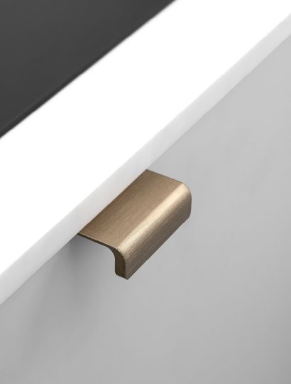 MODERN BRUSHED BRASS GOLD KITCHEN CABINET HANDLE 