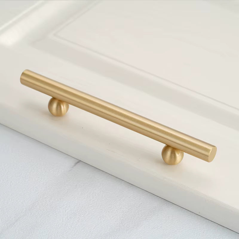 Contemporary modern unique design bar handle brushed brass
