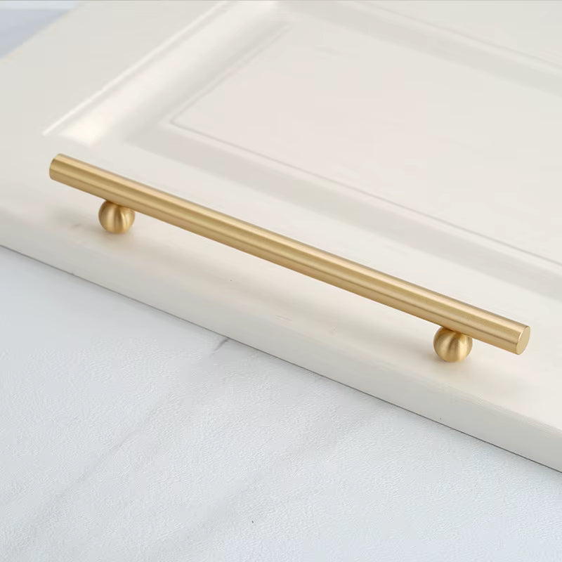 Contemporary modern unique design bar handle brushed brass