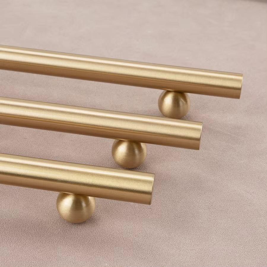 Contemporary modern unique design bar handle brushed brass