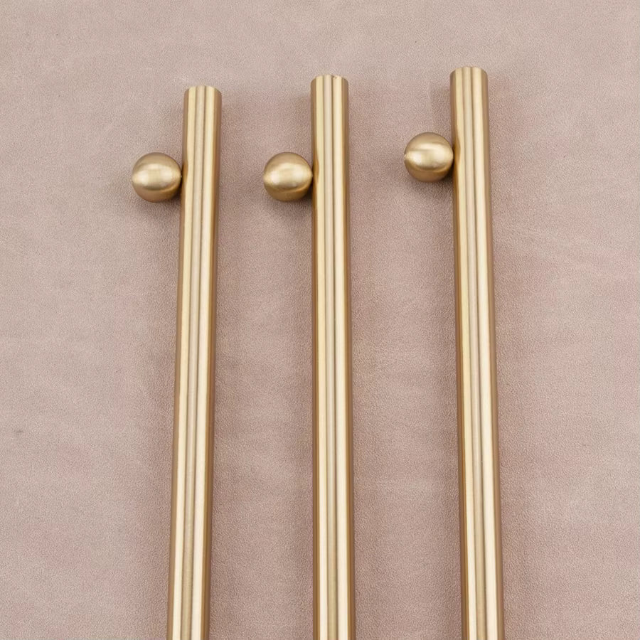 Contemporary modern unique design bar handle brushed brass