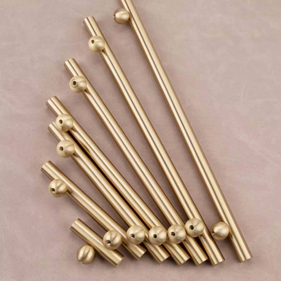 Contemporary modern unique design bar handle brushed brass