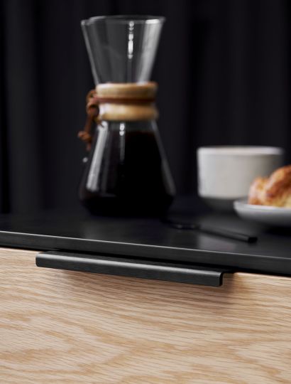 Modern black dark kitchen cabinet handle