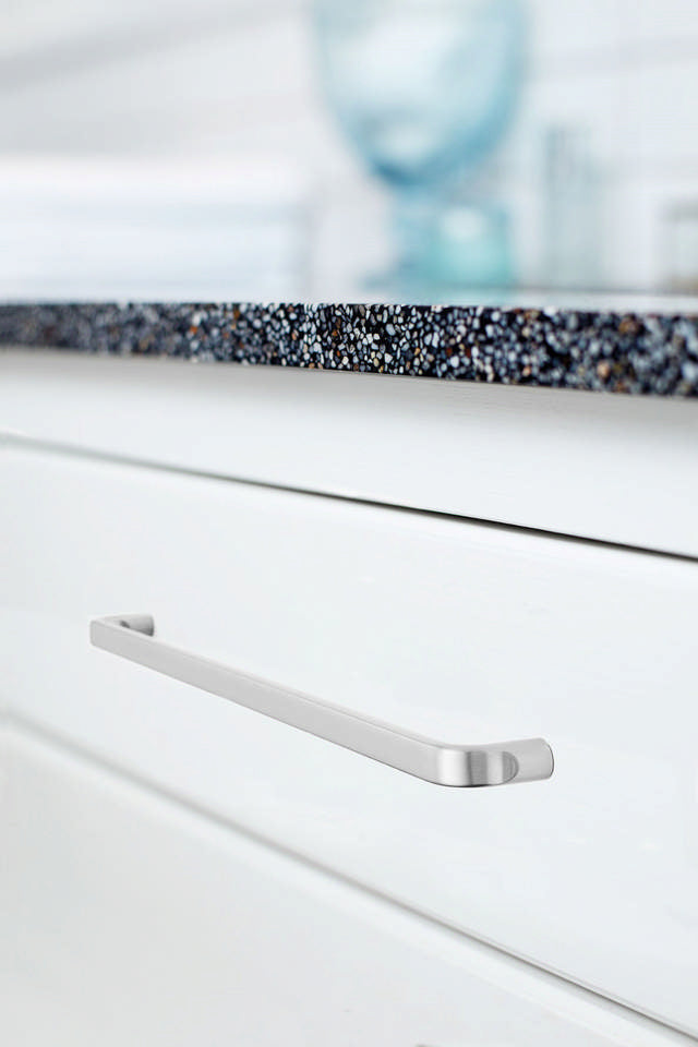 Modern simple contemporary stainless steel silver kitchen cabinet bar handle