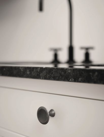 Modern classic traditional grey dark round kitchen cabinet knob