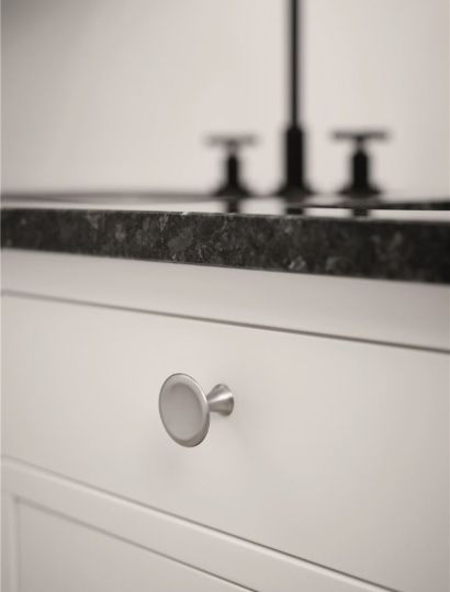 Modern classic traditional stainless steel silver round kitchen cabinet knob