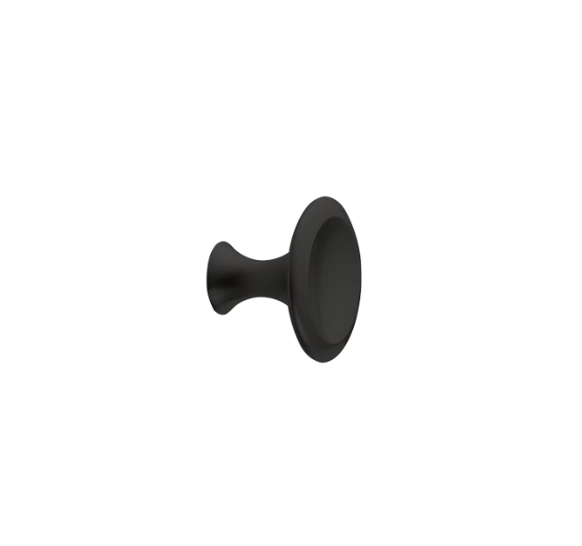 Modern classic traditional black dark round kitchen cabinet knob