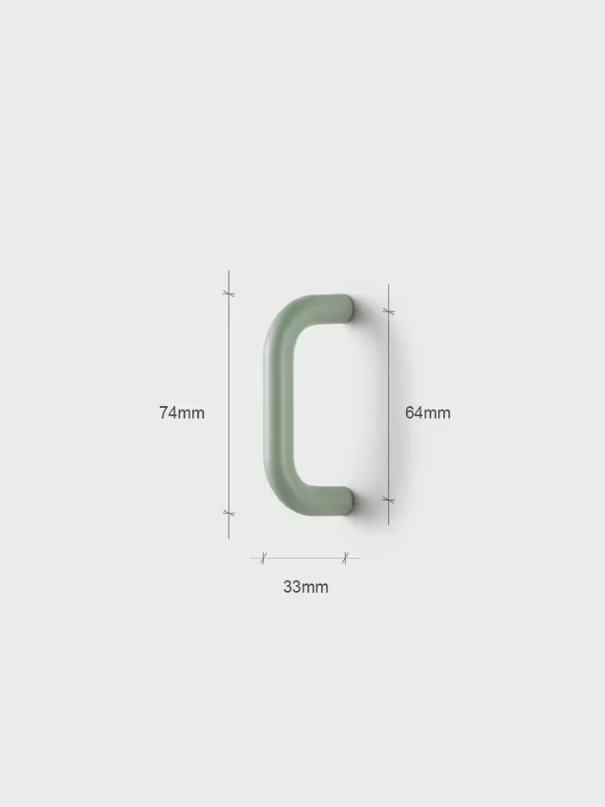 Cute modern kitchen wardrobe pull handle green