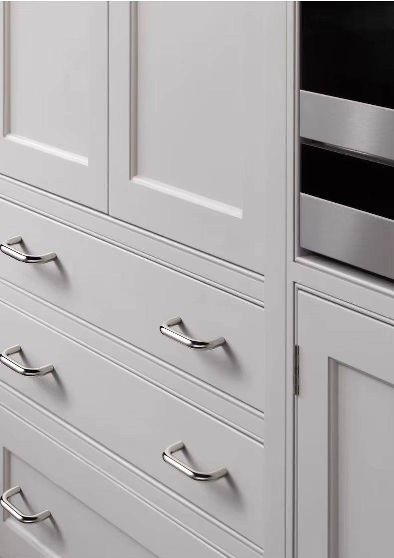 Cute modern kitchen wardrobe pull handle polished nickel