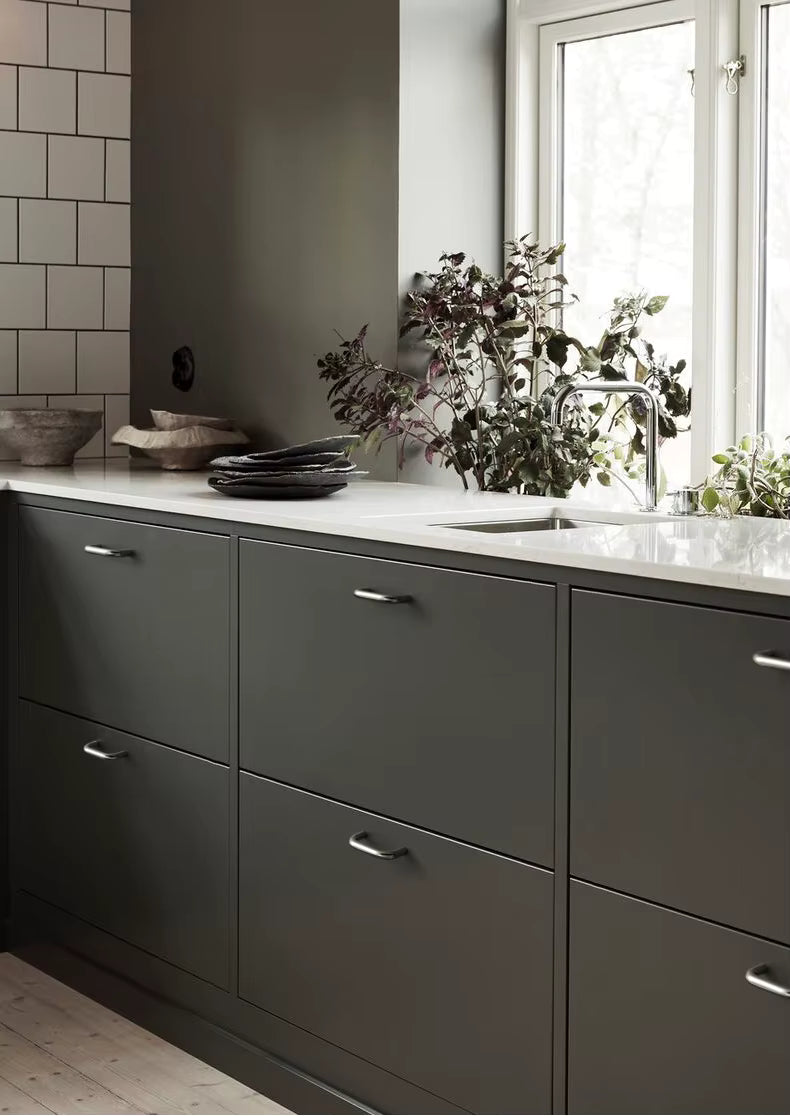 Cute modern kitchen wardrobe pull handle polished nickel