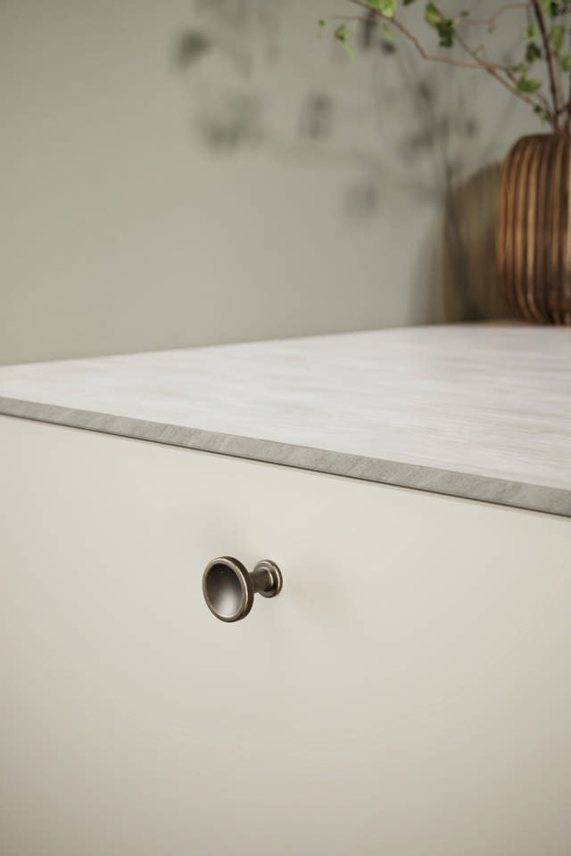 Classic unique deisgn trendy dark antique brown kitchen cabinet round knob