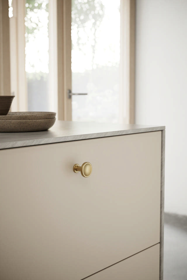 Classic unique deisgn trendy brushed gold kitchen cabinet round knob