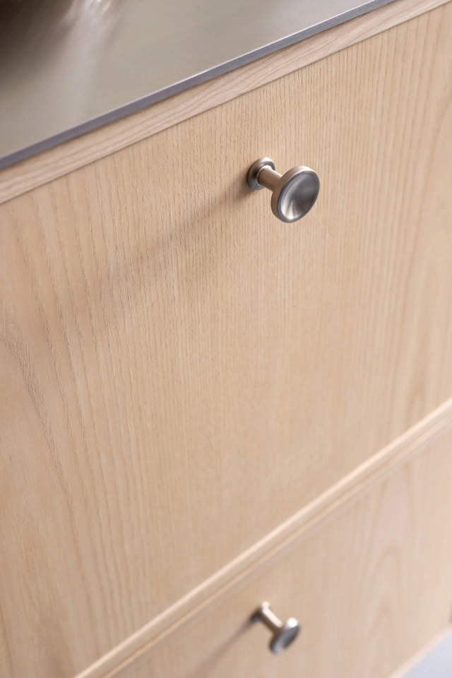 Classic unique deisgn trendy silver stainless steel kitchen cabinet round knob