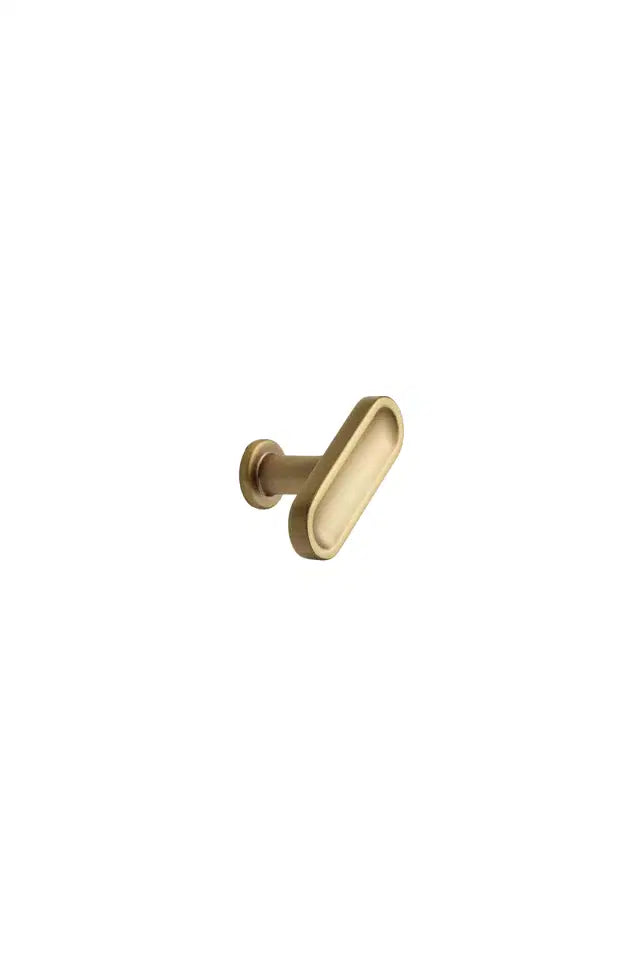 Classic traditional kitchen wardrobe cabinet t knob handle dark brushed brass gold