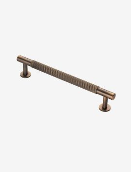 Modern kurled striped contemporary long bar pull handle kitchen wardrobe cabinet antique brass brown