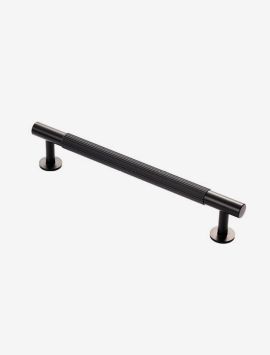 Modern kurled striped contemporary long bar pull handle kitchen wardrobe cabinet black