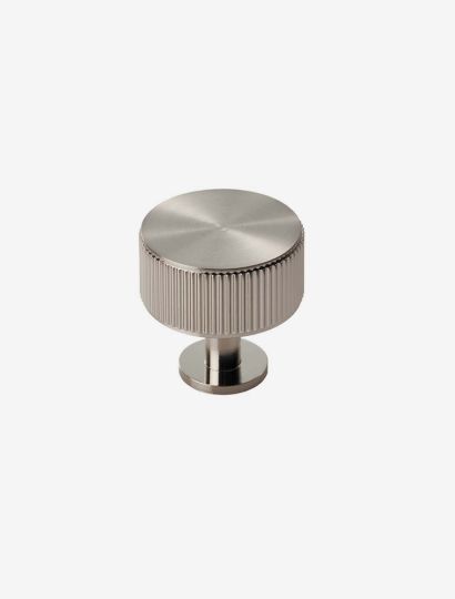 Modern contemporary kurled round knob trendy kitchen wardrobe cabinet handle satin nickel