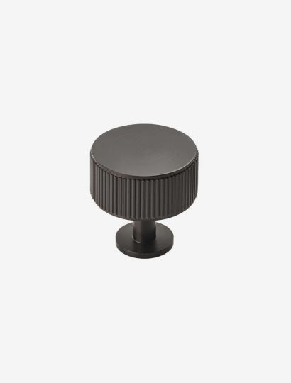 Modern contemporary kurled round knob trendy kitchen wardrobe cabinet handle black