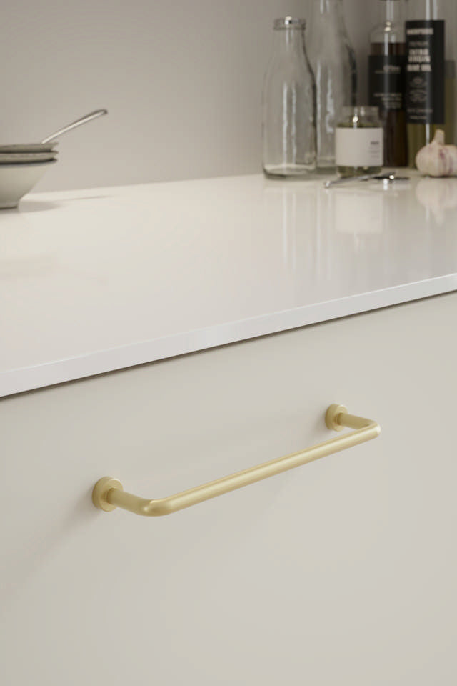 Contemporary Modern polished brass gold thin kitchen cabinet bar handle