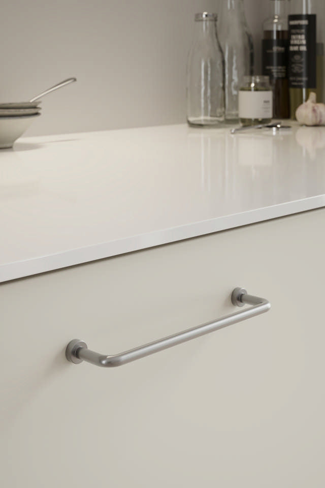 Contemporary Modern polished silk silver chrome nickel thin kitchen cabinet bar handle