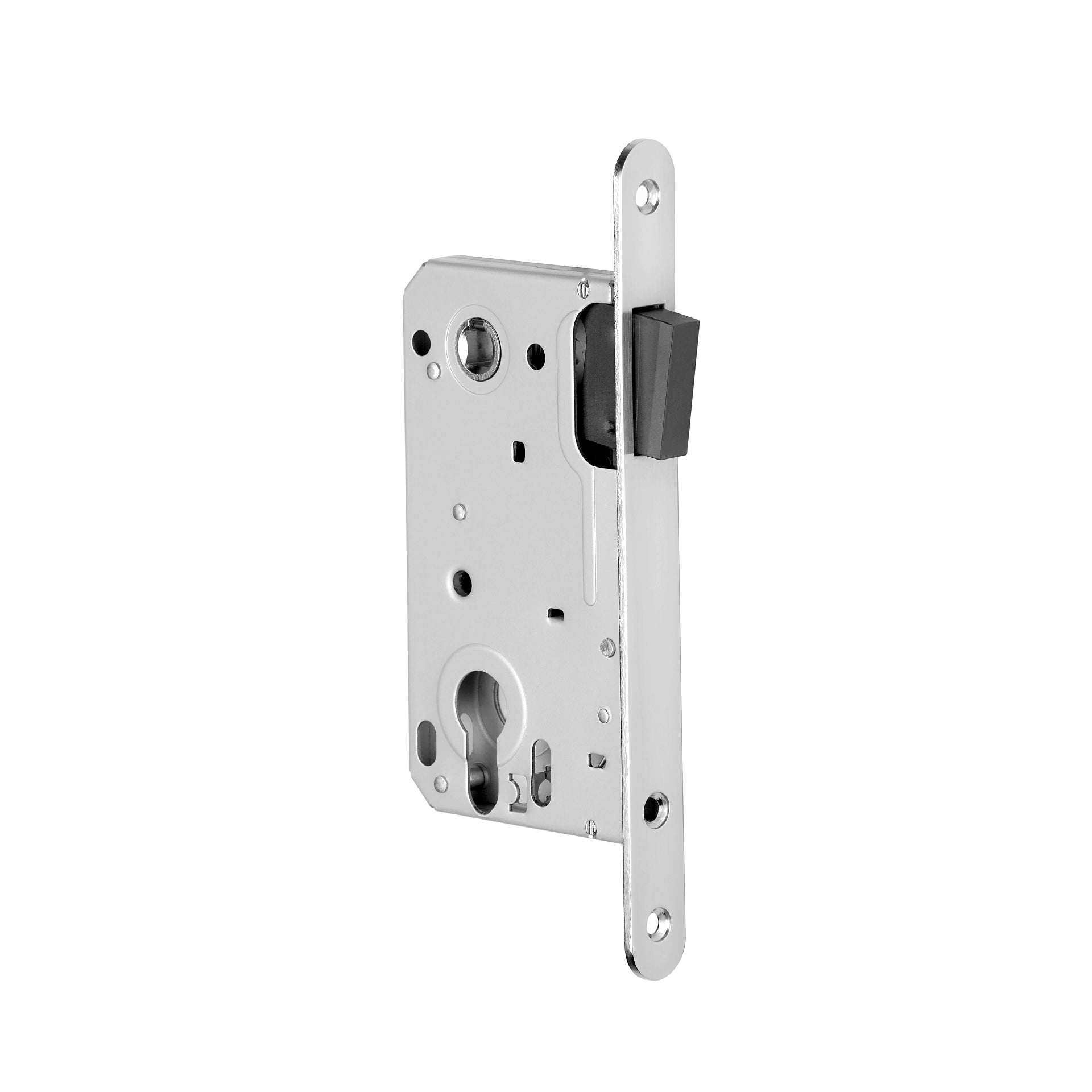 Door lock and latch compatible polished chrome