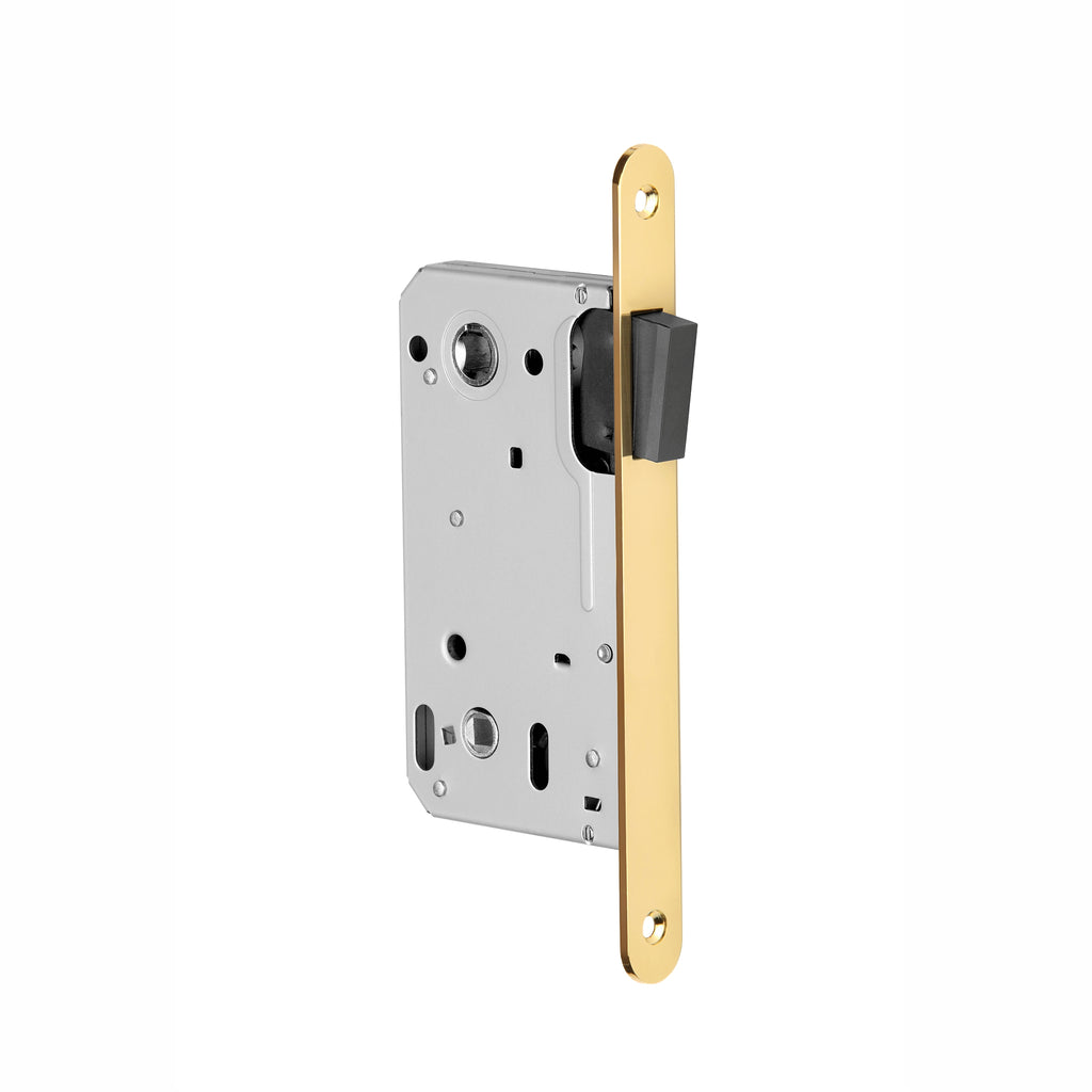 Door lock and latch compatible polished brass