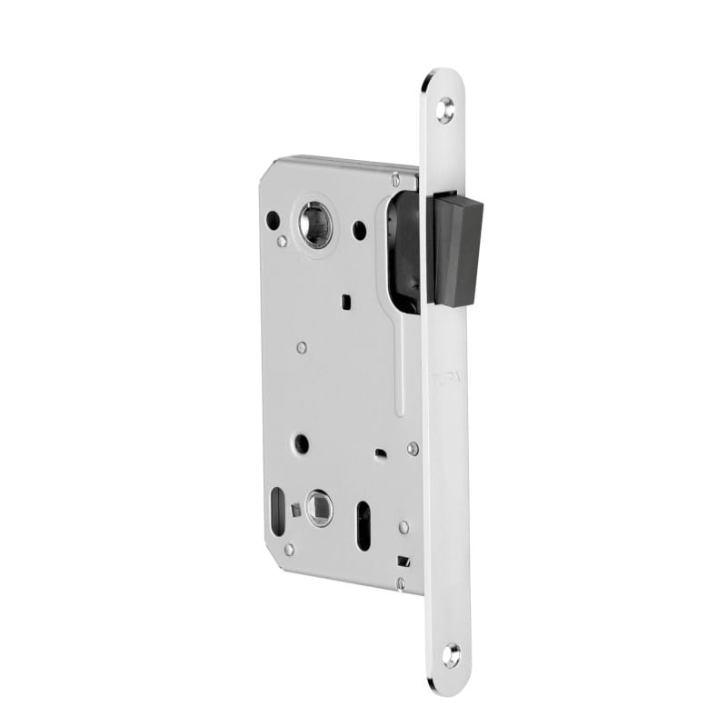 Door lock and latch compatible polished chrome