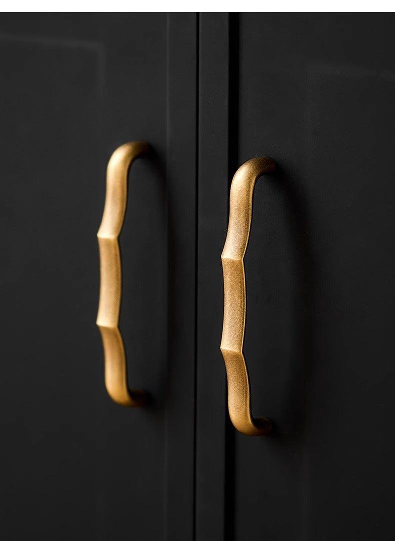 Classic asian style traditional unique kitchen cabinet wardrobe handle antique brass