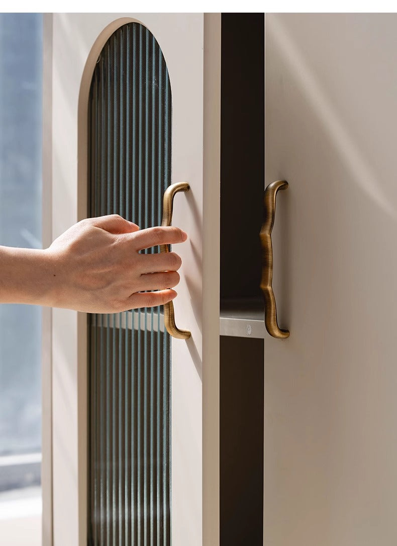 Classic asian style traditional unique kitchen cabinet wardrobe handle antique brass