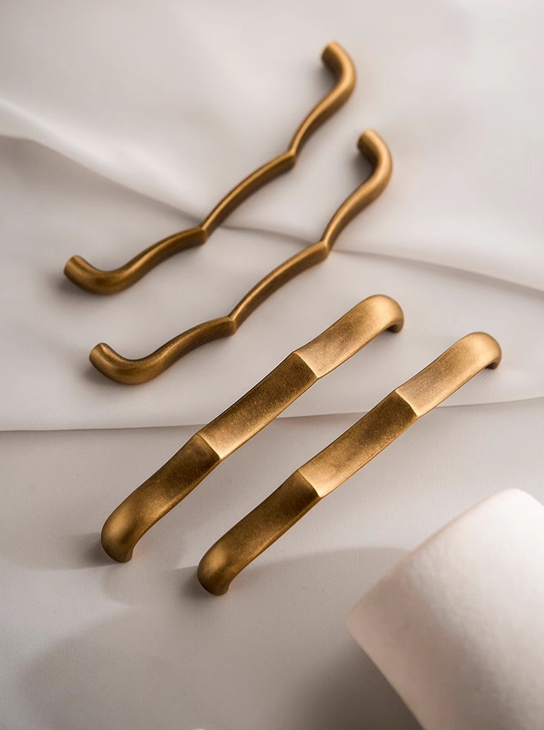 Classic asian style traditional unique kitchen cabinet wardrobe handle antique brass