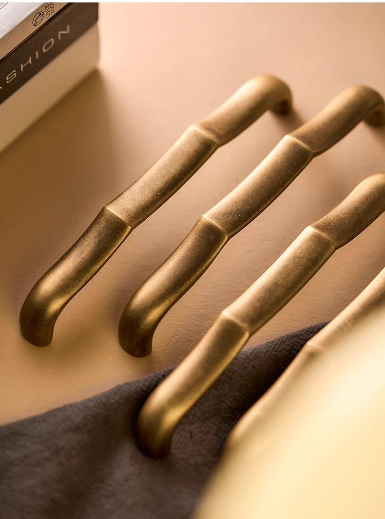 Classic asian style traditional unique kitchen cabinet wardrobe handle antique brass