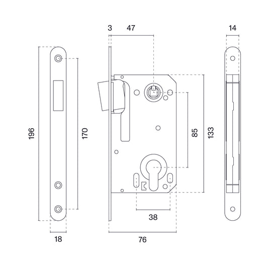 MAGNETIC LOCK MATT WHITE